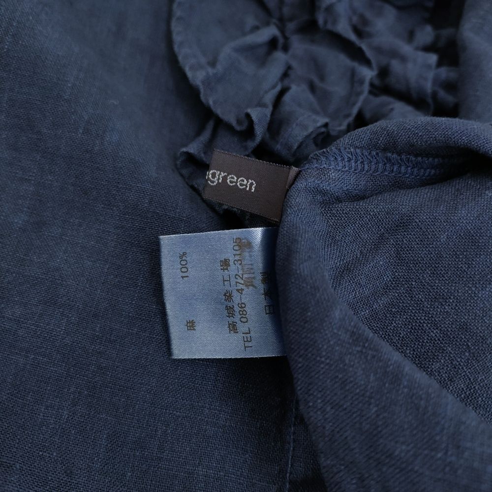 定価2.5万】高城染工　ブルーイングリーン blueingreen *リネン麻 定価2.5万】高城染工 ブルーイングリーン blueingreen *リネン麻