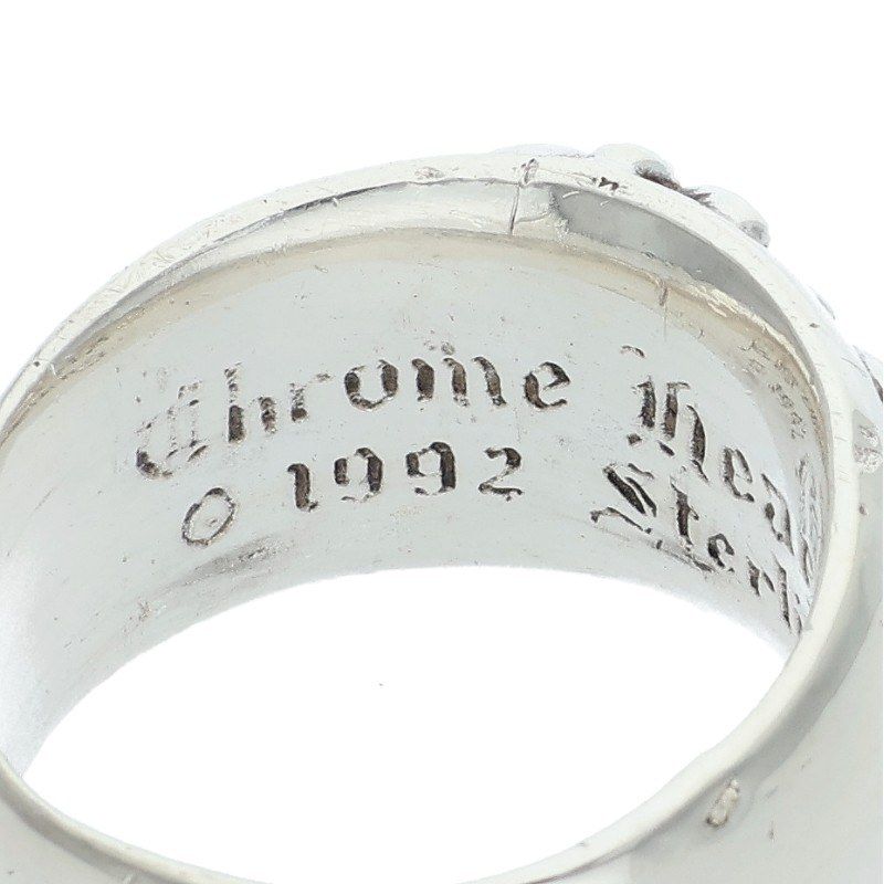 クロムハーツ FLRL CRS/フローラルクロス シルバーリング メンズ 20号
