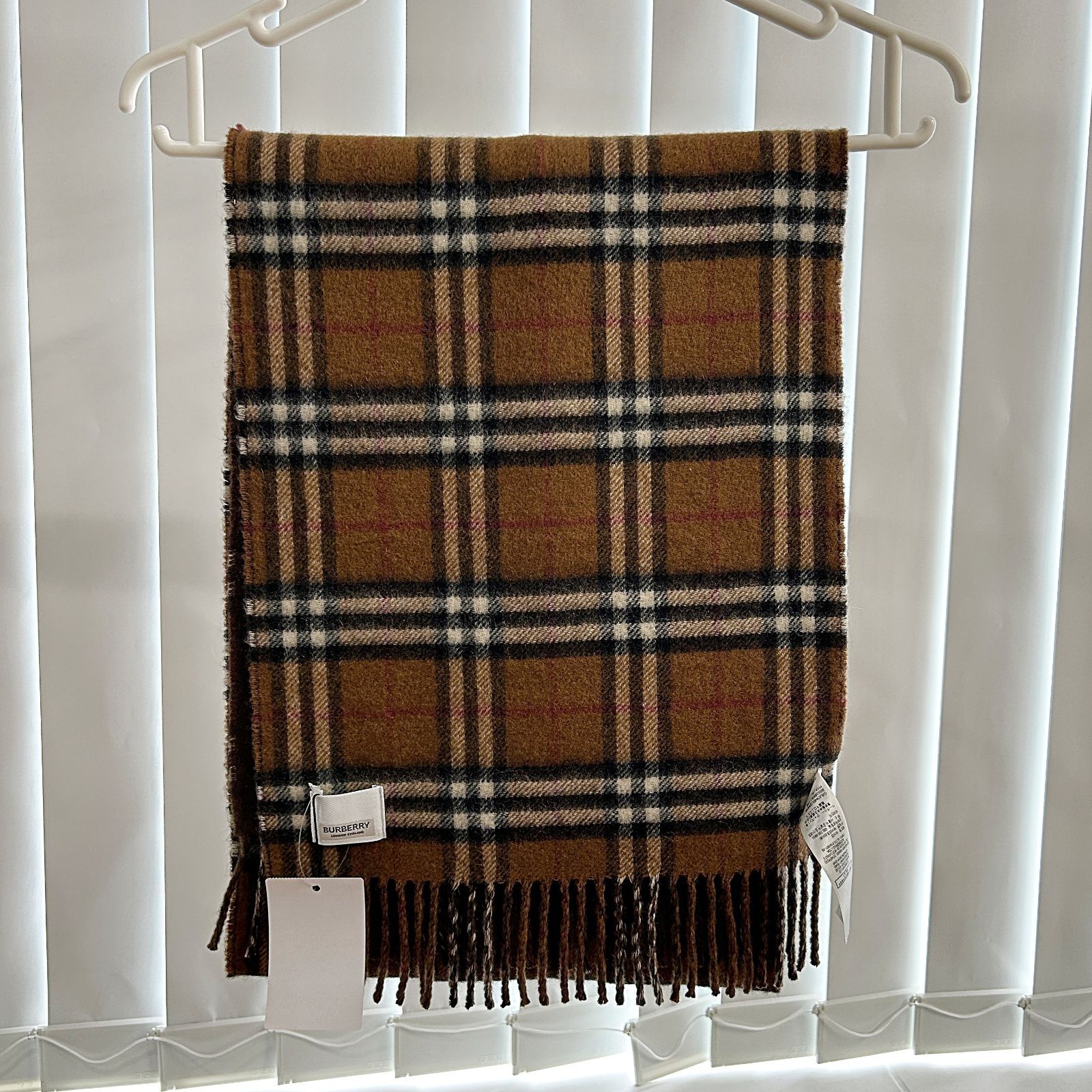 BURBERRY】カシミヤ100% マフラー スコットランド製 バーバリー