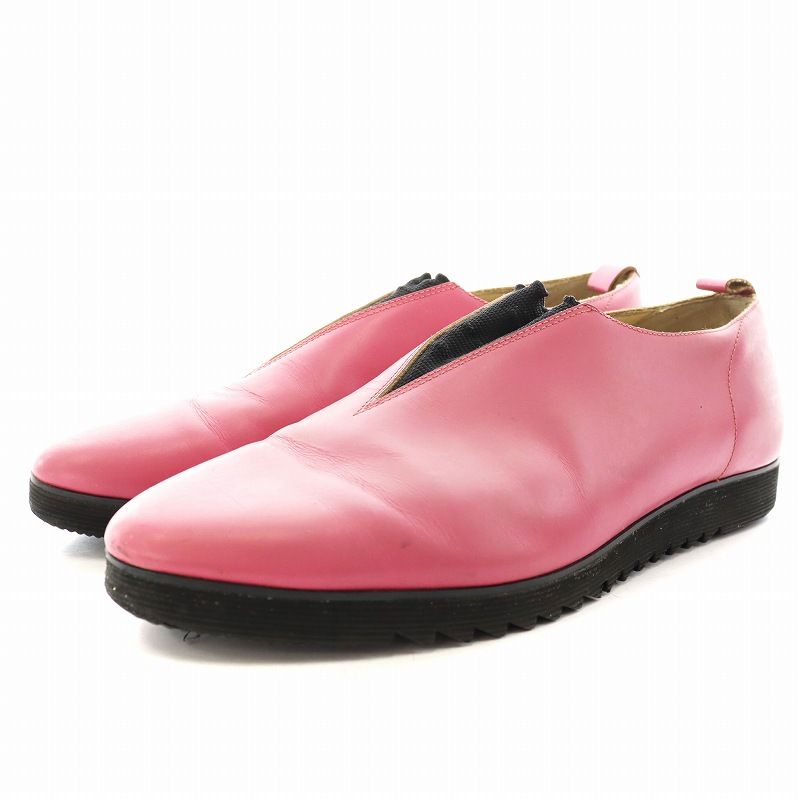 コムデギャルソンオムプリュス COMME des GARCONS HOMME PLUS 00ss スリッポン シューズ レザー 26.0cm ピンク /AN4
