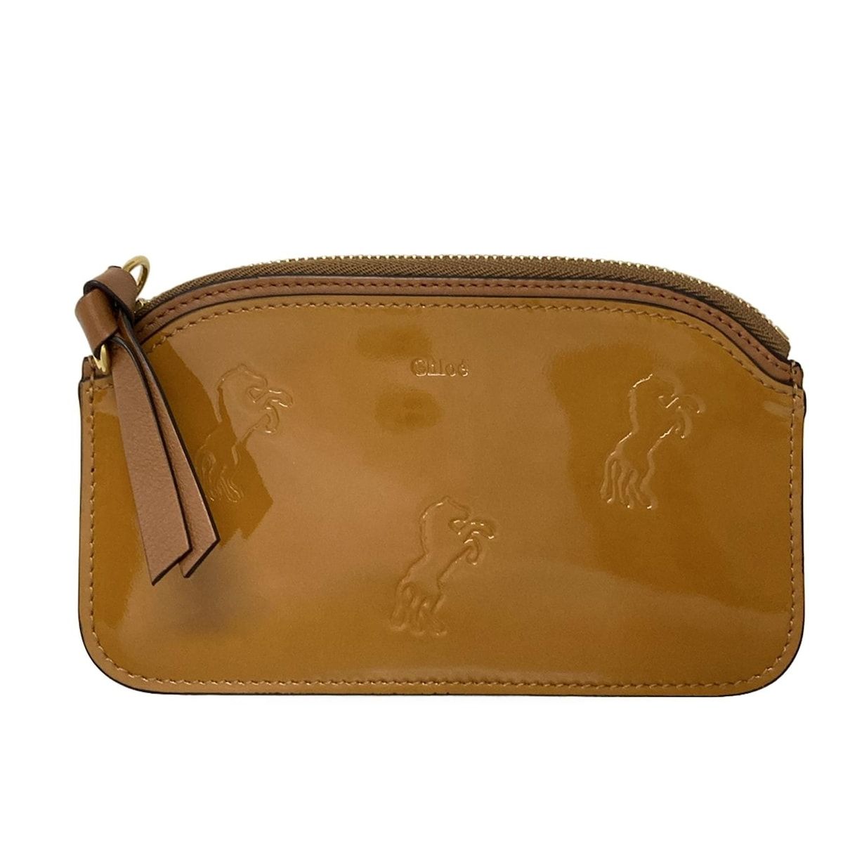 Chloe クロエ コインケース - ブラウン 馬 レザー