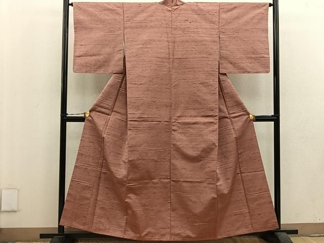 平和屋着物□上質な紬 幾何学文様 正絹 逸品 BAAU7245mz
