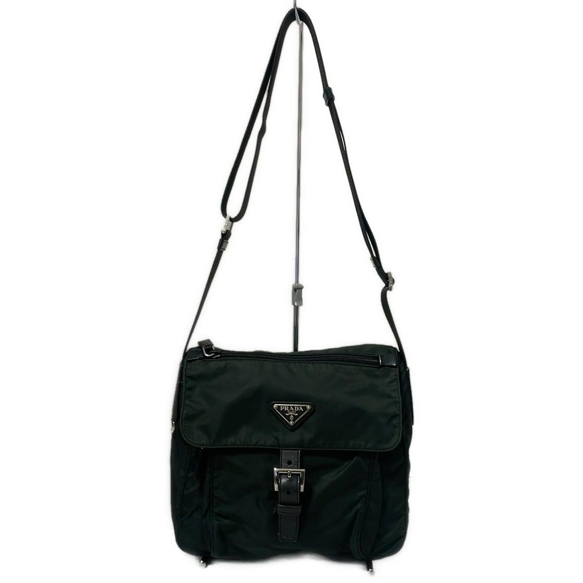 【PRADA】プラダ ラージ レザー ショルダーバッグ★グリーン org.jpg