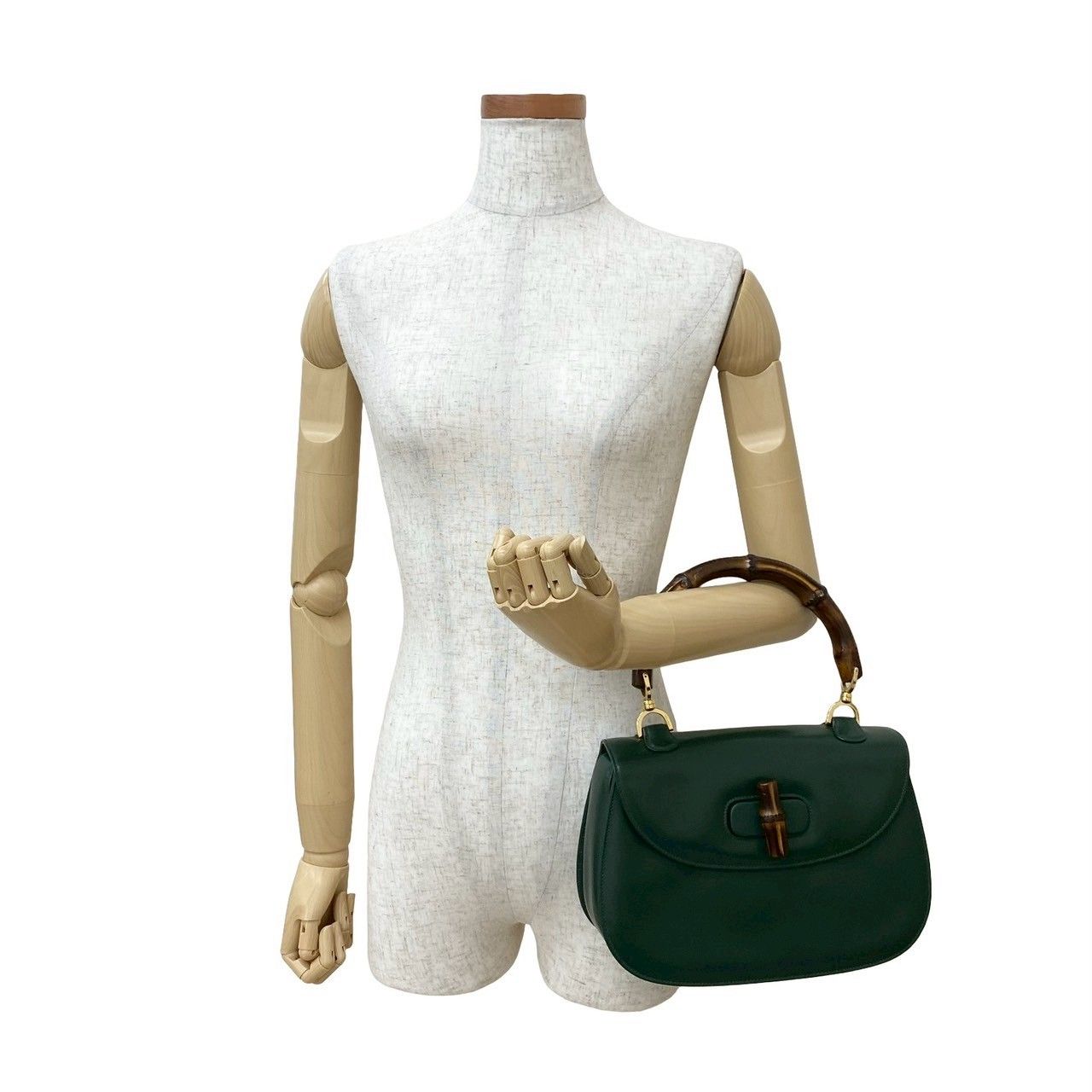 【良品】GUCCI グッチ バンブー ショルダー トートバッグ 極 美品 GUCCI グッチ オールドグッチ ヴィンテージ バンブー