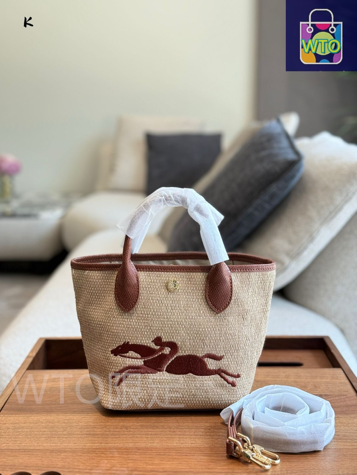 今日特価】Longchamp ロンシャン トートバッグシリーズ わら風