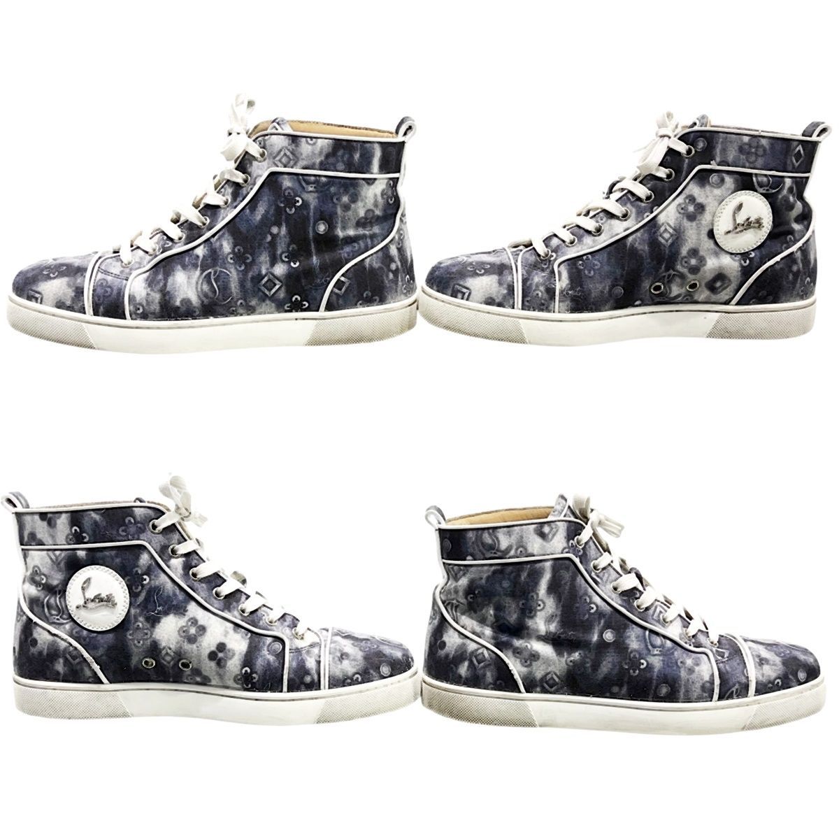 中古】 Christian Louboutin クリスチャンルブタン タイダイ柄 ブルー 