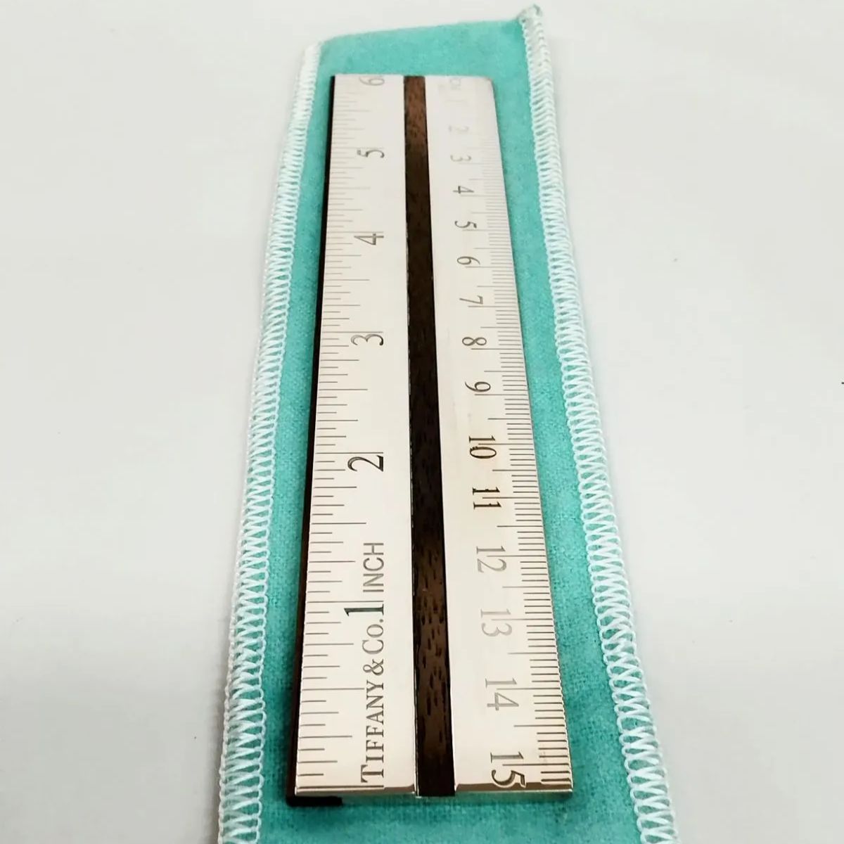 ティファニー 15cm 6inch目盛り スケール 定規 AG925 シルバー92.5％ スペイン Bloomberg Philanthropies NO 00903