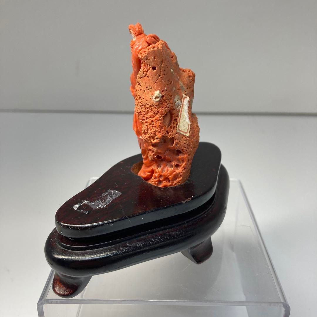 本赤珊瑚 観音像 115g/高さ9.5㎝（台込）東Y6-0222☆2Fトウル - メルカリ