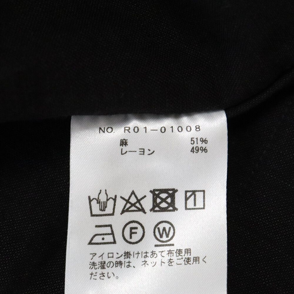 COMOLI (コモリ) 20SS ヴィスコースリネンジャケット ブラック