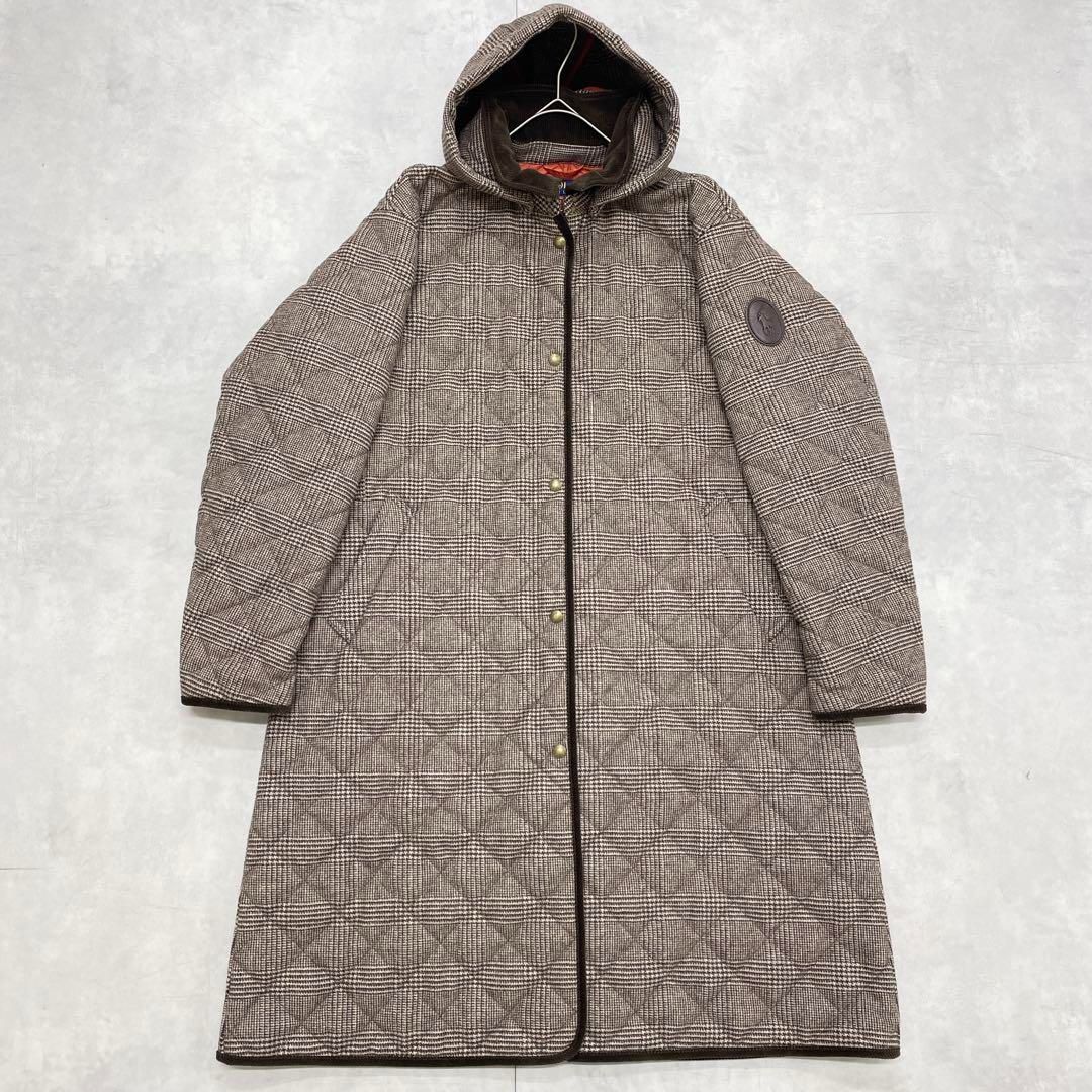 ラルフローレン ブラウン チェック柄 ロングコート Ralph Lauren ブラウンチェックロングコート