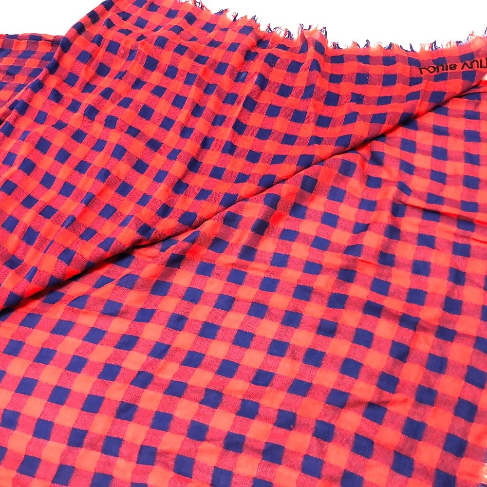 LOUIS VUITTON エトール マサイ ストール コットン レッド ネイビー