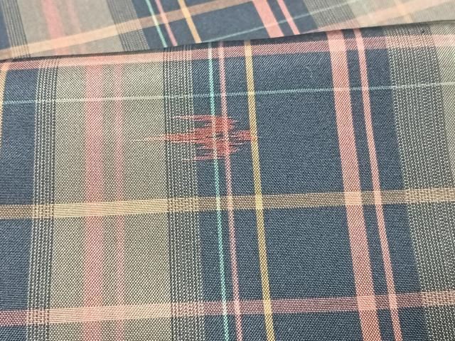 平和屋着物□上質な紬 琉球絣文様 トゥイグァー 正絹 逸品