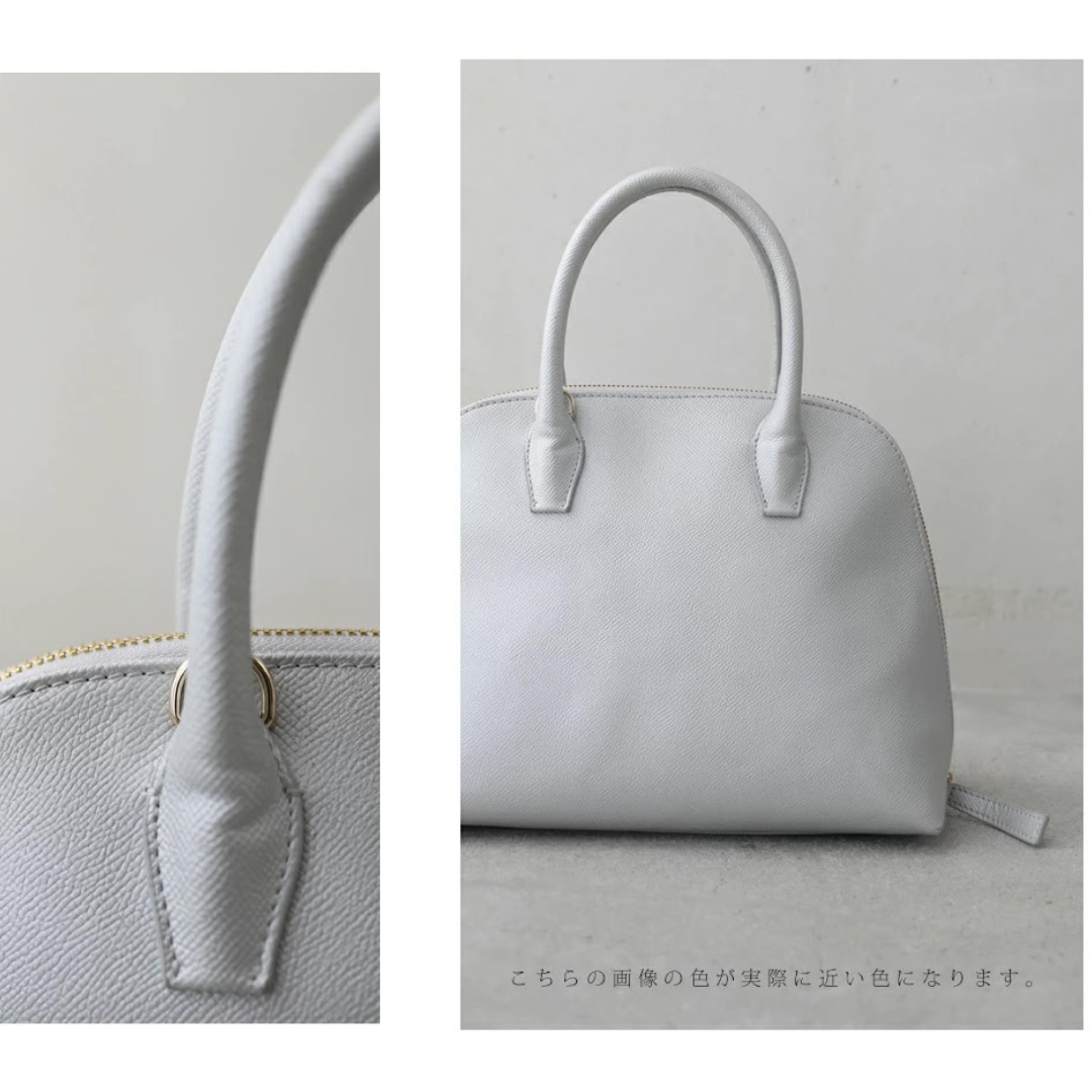 CAWAII　バッグ　2Wayバッグ　ショルダーバッグ　シルバー　本革　レザー　牛革　鞄　かばん　高級感