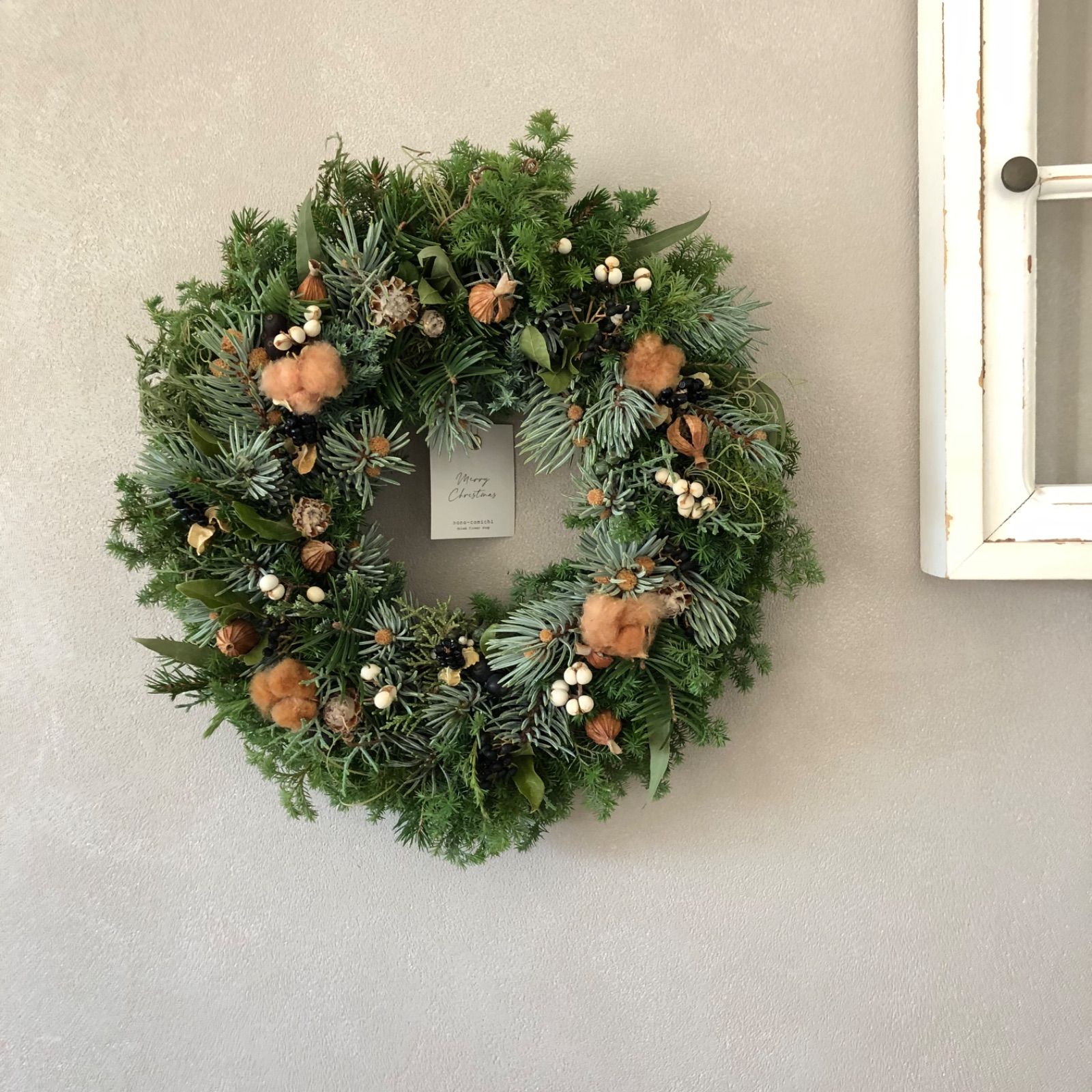 Merry Christmas 2023 ホプシーのクリスマスリース　33cm Merry Christmas 2023 ホプシーのクリスマスリース33cm