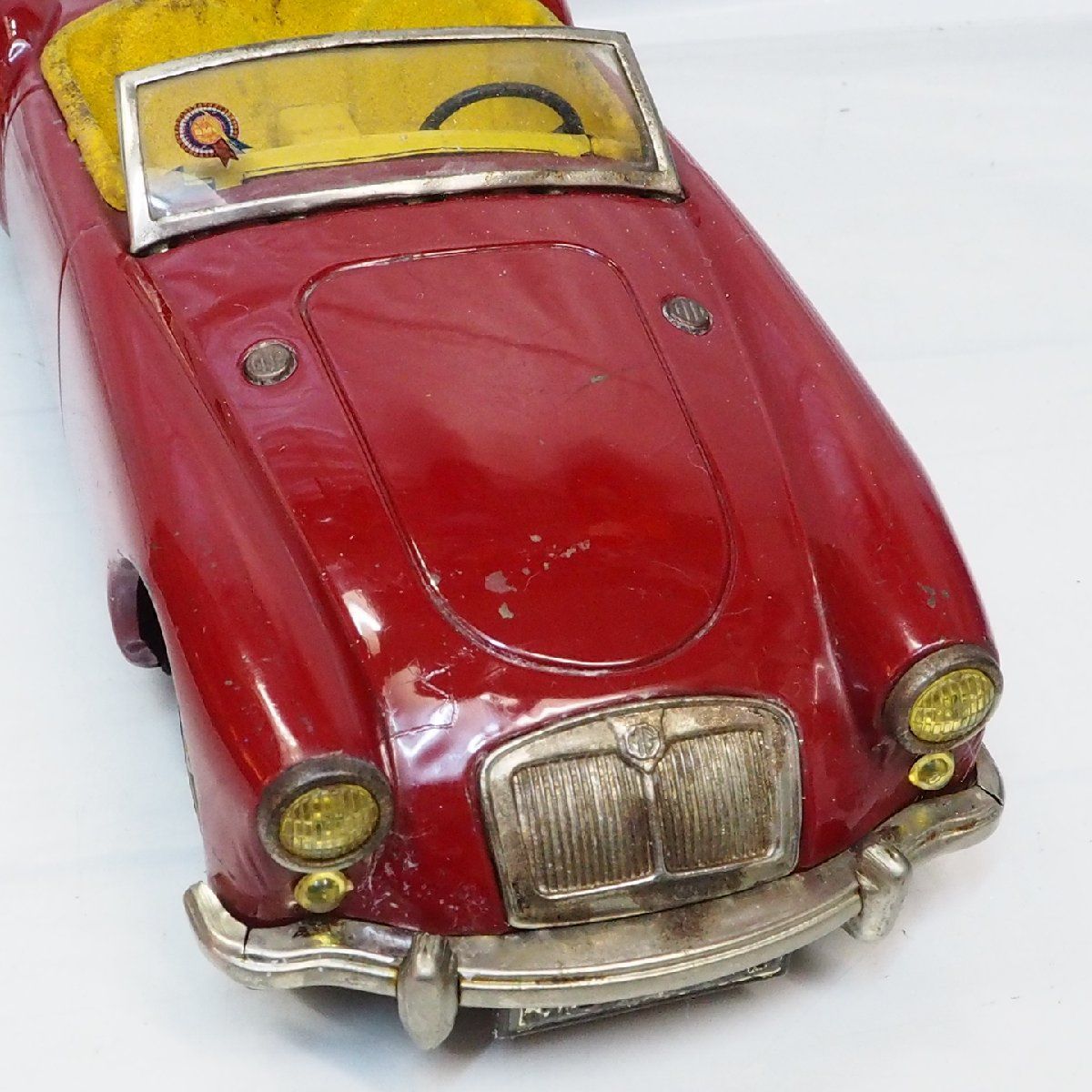 Asahi【MG MGA 1600 Cabriolet カブリオレ 赤レッド】ブリキ フリクション ミニチュア自動車 tin toy car  ■ATC旭玩具アサヒ【箱無】0327