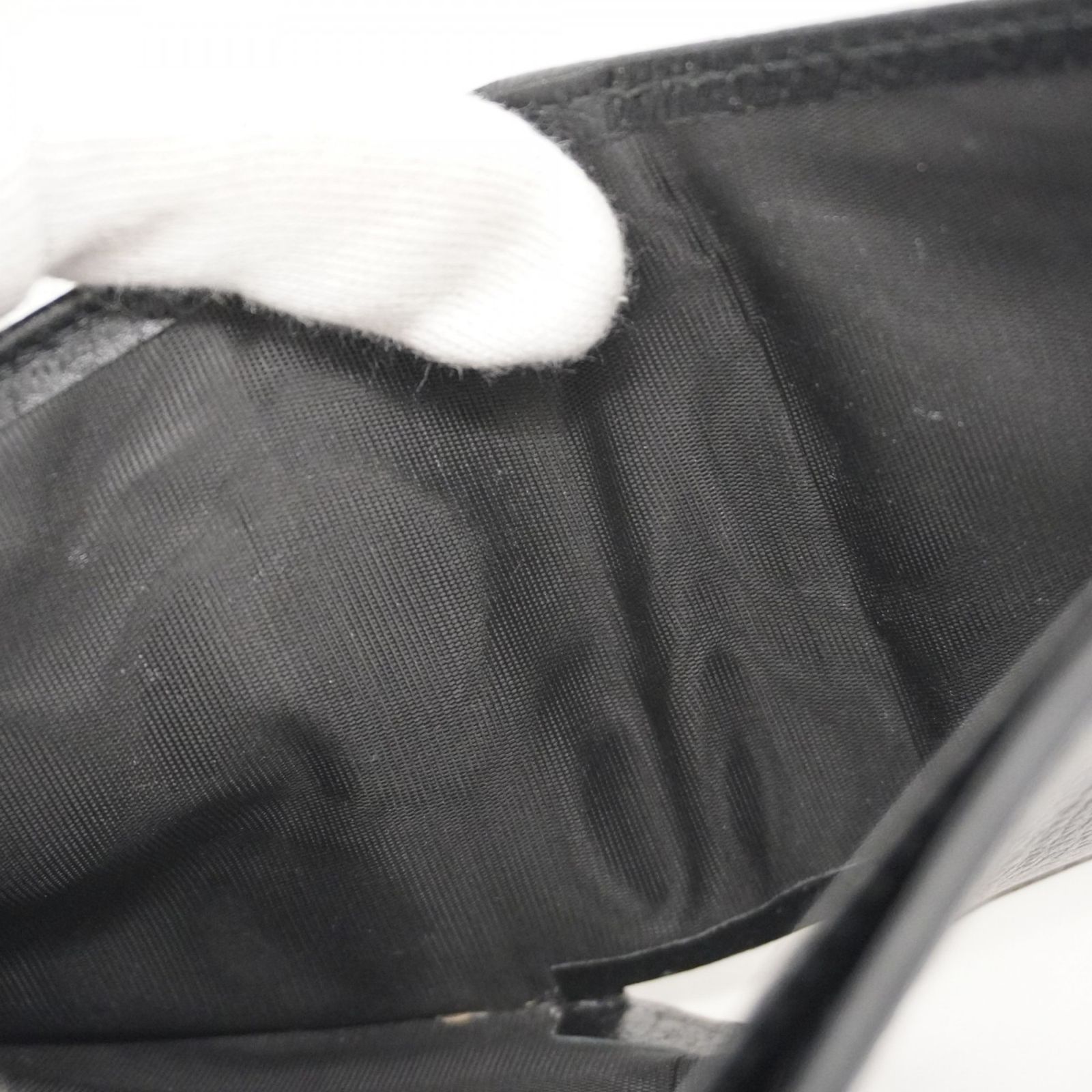  グッチ Gucci 財布 ビー 522915 レザー ブラック メンズ 二つ折り財布 折り財布