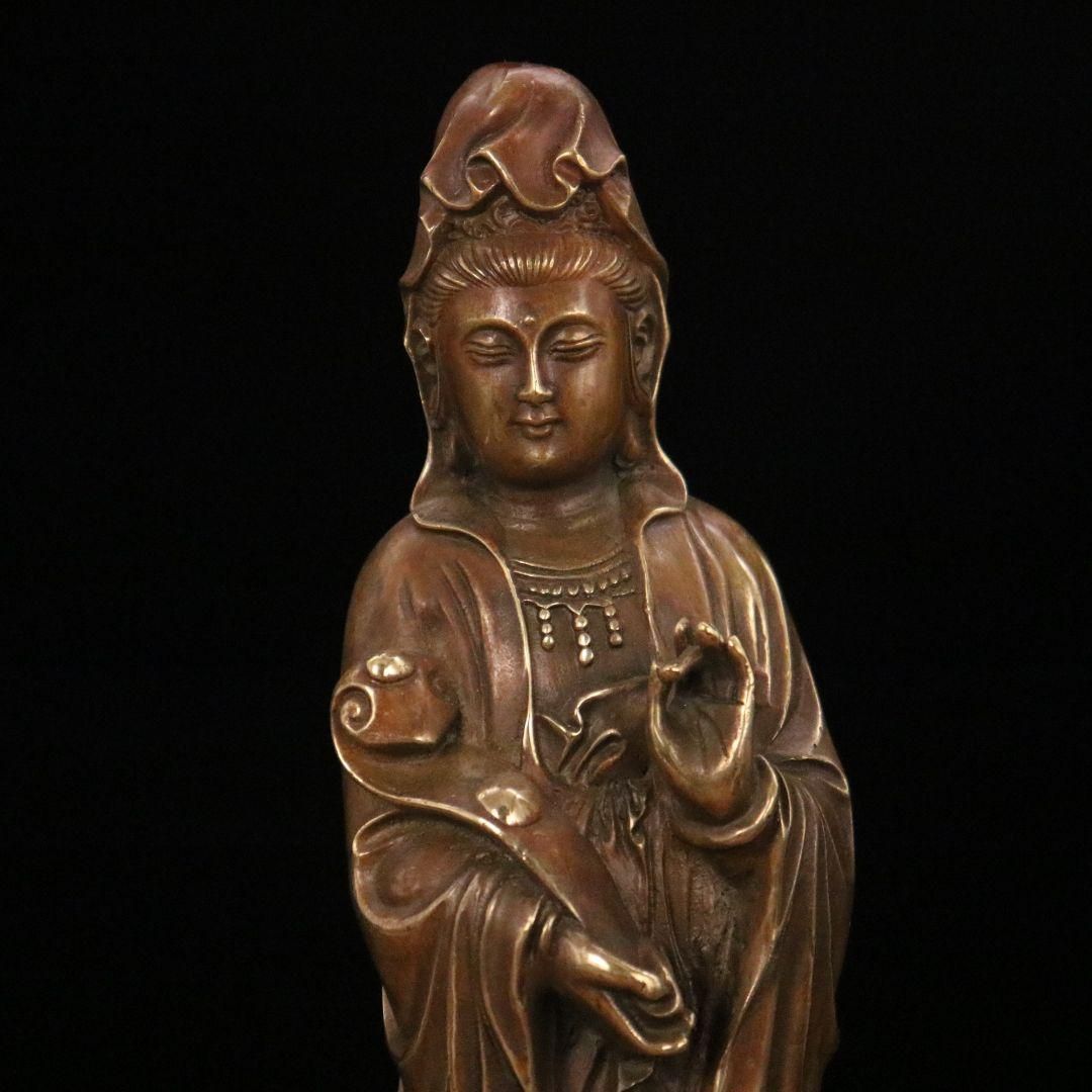 仏教美術 仏像 観音菩薩様 小仏像 銅製 銅器 - メルカリ