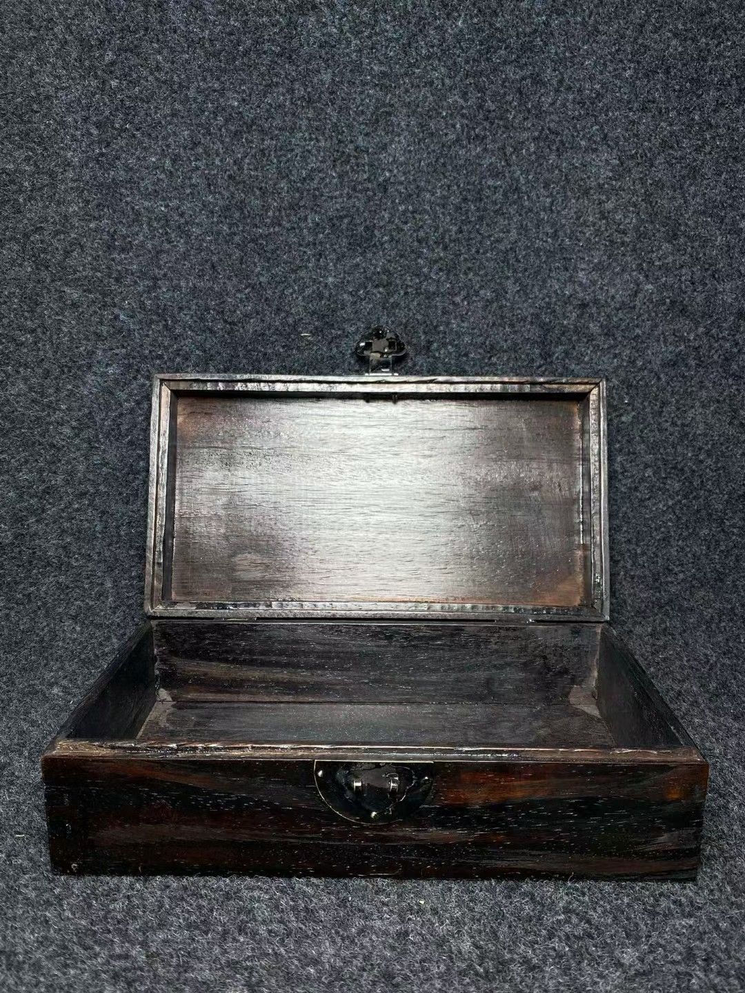 木細密彫·嵌玉石·收納箱·錢箱·飾品箱·书房置物·中国古美術 24052004