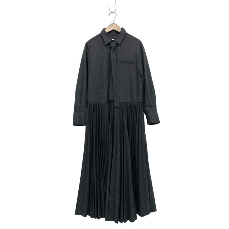 ebure エブール ロングシャツワンピース ブラック 36 ebure エブール ロングシャツワンピース ブラック 36