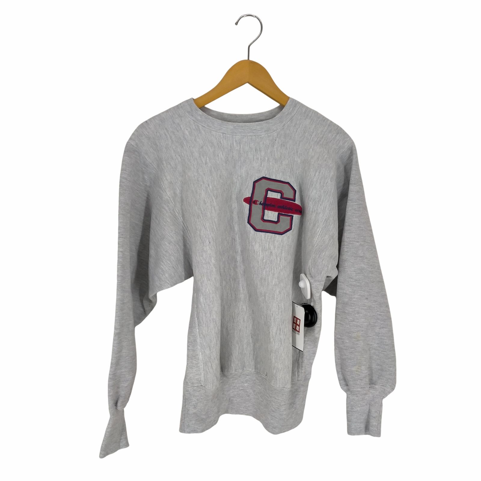 チャンピオン Champion 90S REVERSE WEAVE 刺繍タグワッペンクルーネックスウェット メンズ JPN：M 