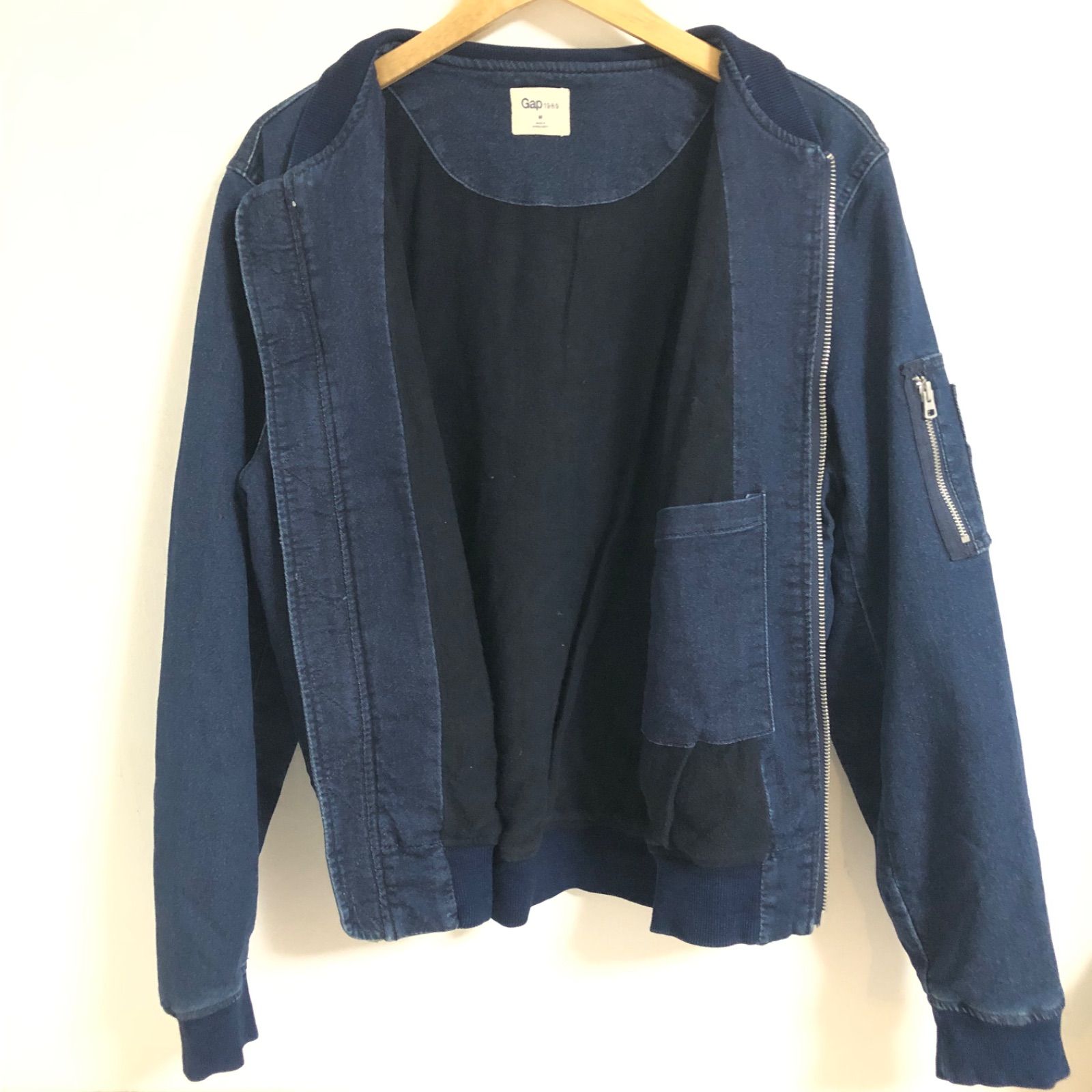 ディニテコリエ ブルゾン ジャケット ジャンパー ジップアップ MA-1 黒 F w^)b GAP ギャップ トップス デニムブルゾン 1969 MA-1