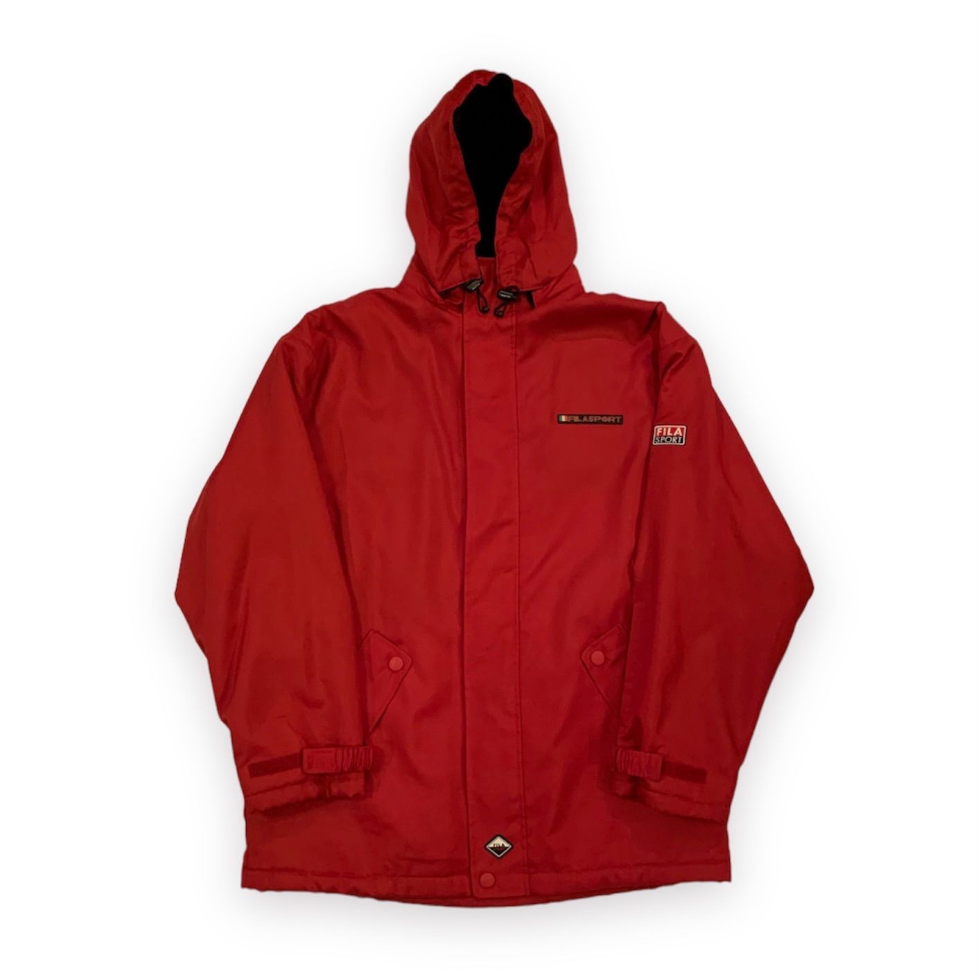 FILA SPORT フーデッドウィンターコート マウンテンパーカー レッド L 