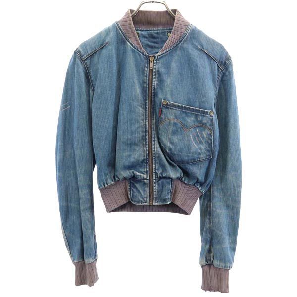 Levi's - リーバイス 00s ユーロリーバイス チュニジア製   3200-1144 ノーカラー ジップ デニムジャケット S Levi's Gジャン レディース リーバイス 00s ユーロリーバイス チュニジア製 ノーカラー