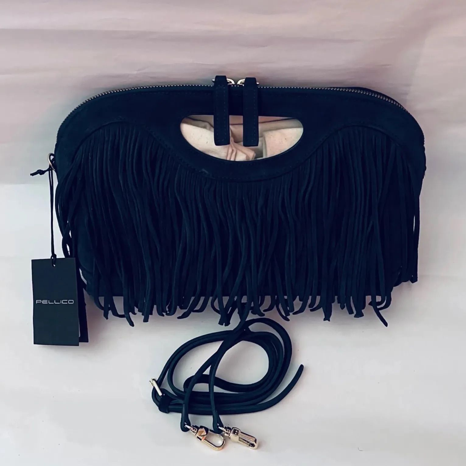 PELLICO ペリーコ フリンジクラッチショルダーバッグ