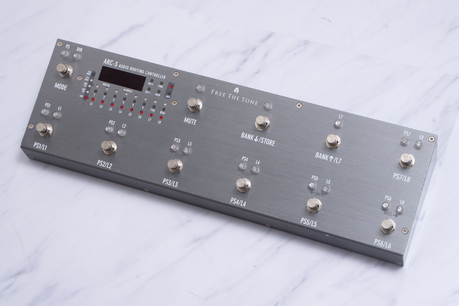 FREE THE TONE ARC-3 SV AUDIO ROUTING CONTROLLER Silver Foot Switch