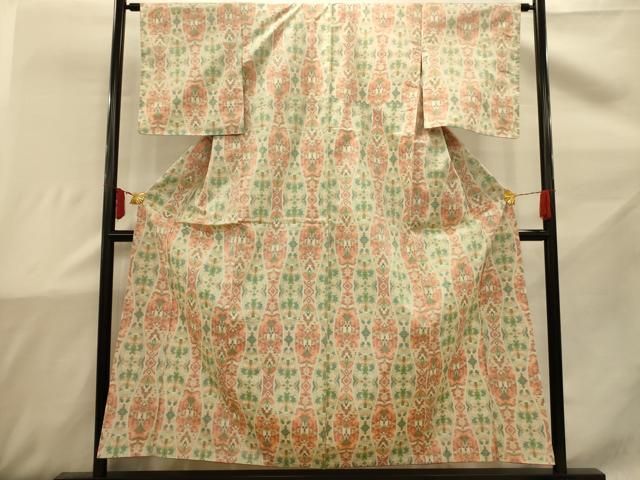 平和屋着物□本場大島紬 立涌花文 総絣 正絹 逸品 AAAV3448sx