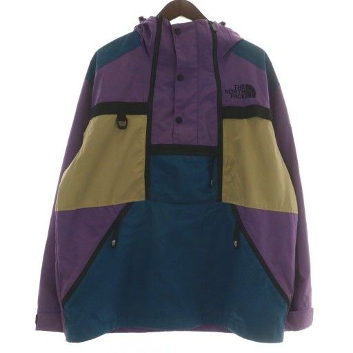 ザノースフェイス THE NORTH FACE STEEP ANORAK JACKET マウンテンパーカー アノラックジャケット ナイロン フード ロゴ 刺繍 95 M パープル ネイビー NA4HM01L