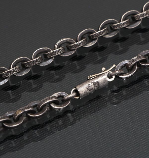 銀座店 クロムハーツ ペーパーチェーン ネックレス 18インチ シルバー