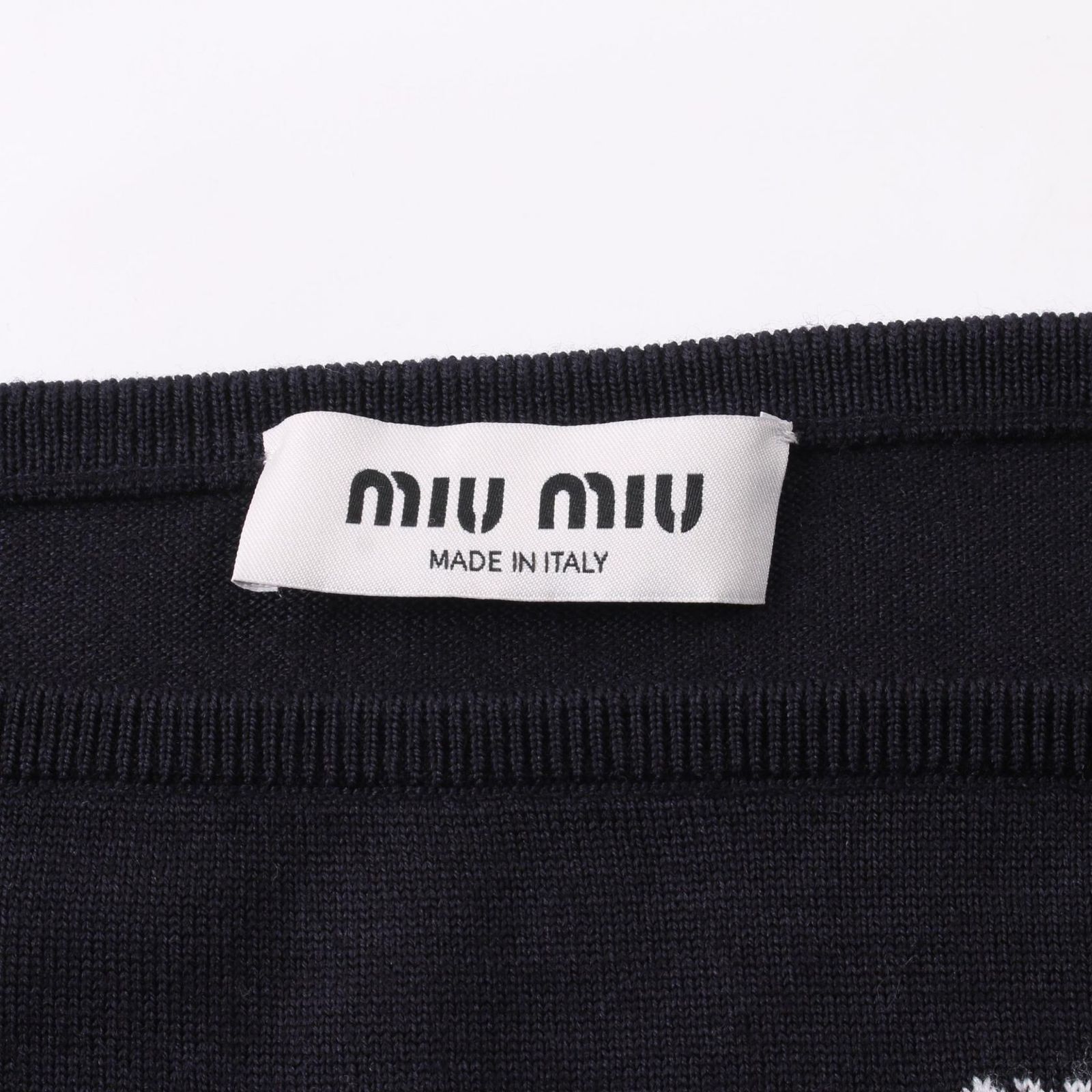 Miu Miu ミュウ ミュウ ボートネック ニット - メルカリ