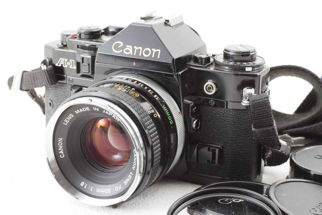 Canon A-1 フィルム一眼レフカメラ NEW FD f/1.8レンズ付 Canon A-1 フィルムカメラ 一眼レフ – にっしんカメラ Nisshin