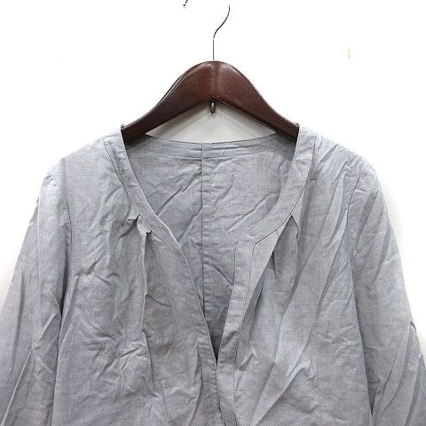 レステラ LESTERA ノーカラージャケット 麻混 リネン混 38 M