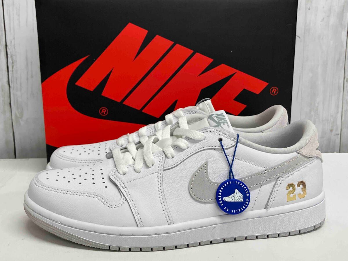 鑑定済み NIKE AIRJORDAN1 LOW スニーカー ナイキ エアジョーダン1レトロローWORLDOFFLIGHT CZ0790-100 27㎝ ホワイト