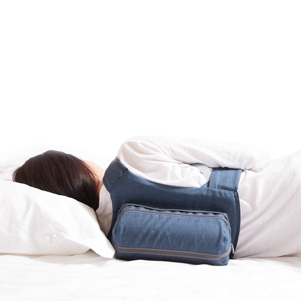 横向き寝用体位変換器 │ │ 寝姿勢トレーナー モデル2025 │ 横向き寝用リュックサック いびき防止補助器具 L WoodyKnows 1個入
