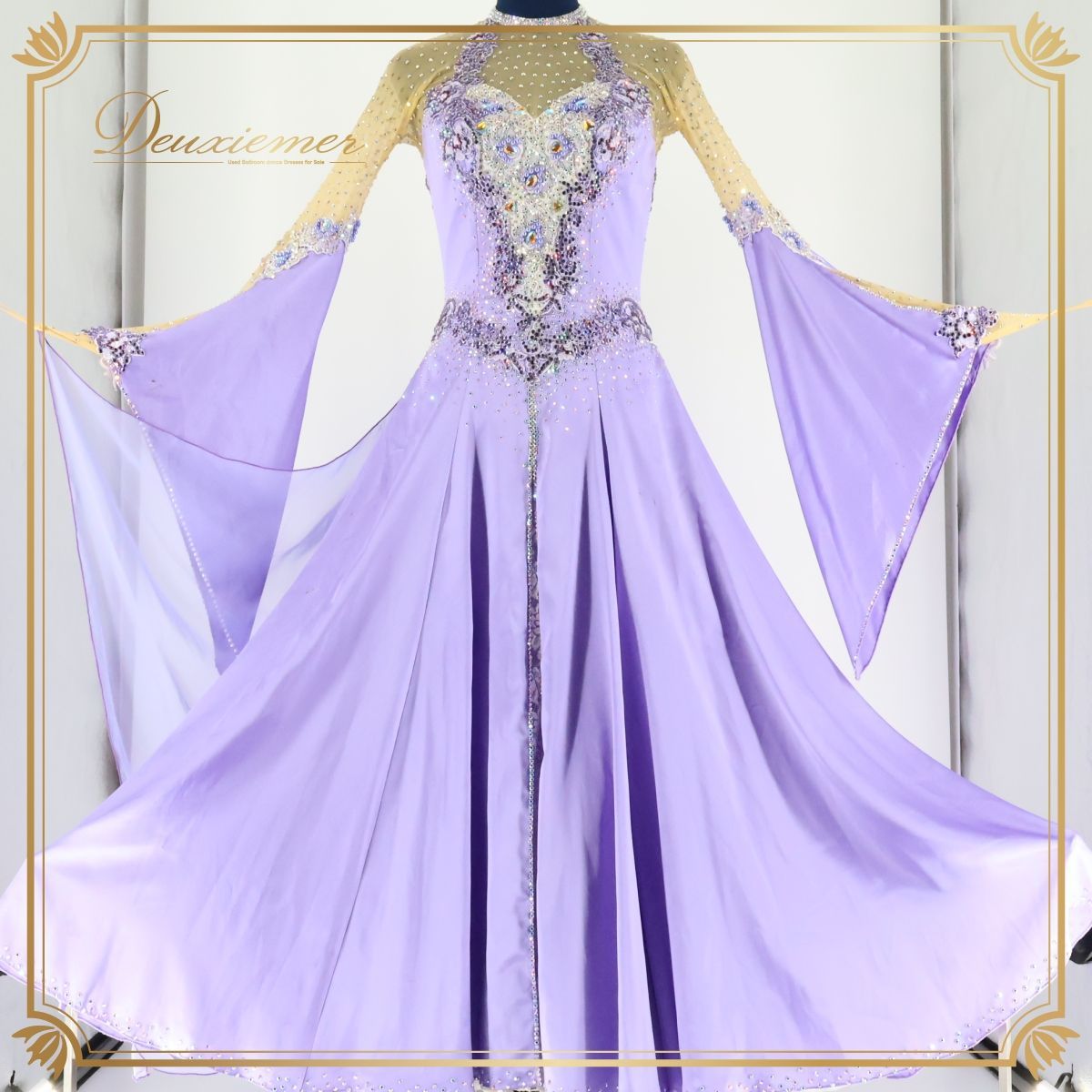 【美品 日本製 社交ダンス衣装】パープル CHACOTT ラテンドレス 日本製 社交ダンス衣装】パープル Chacott チャコット ラテン ドレス