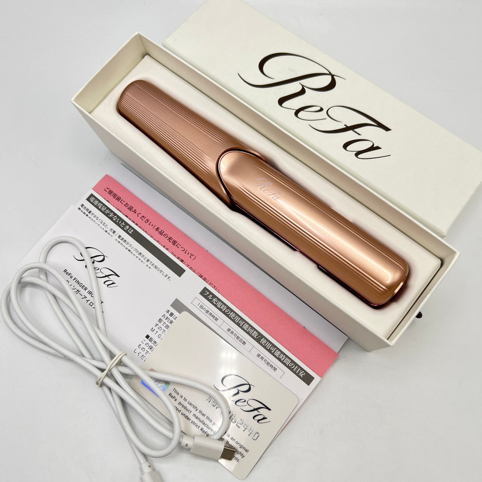 美品】MTG ReFa FINGER IRON ST RE-AS-05A ピンク リファフィンガー