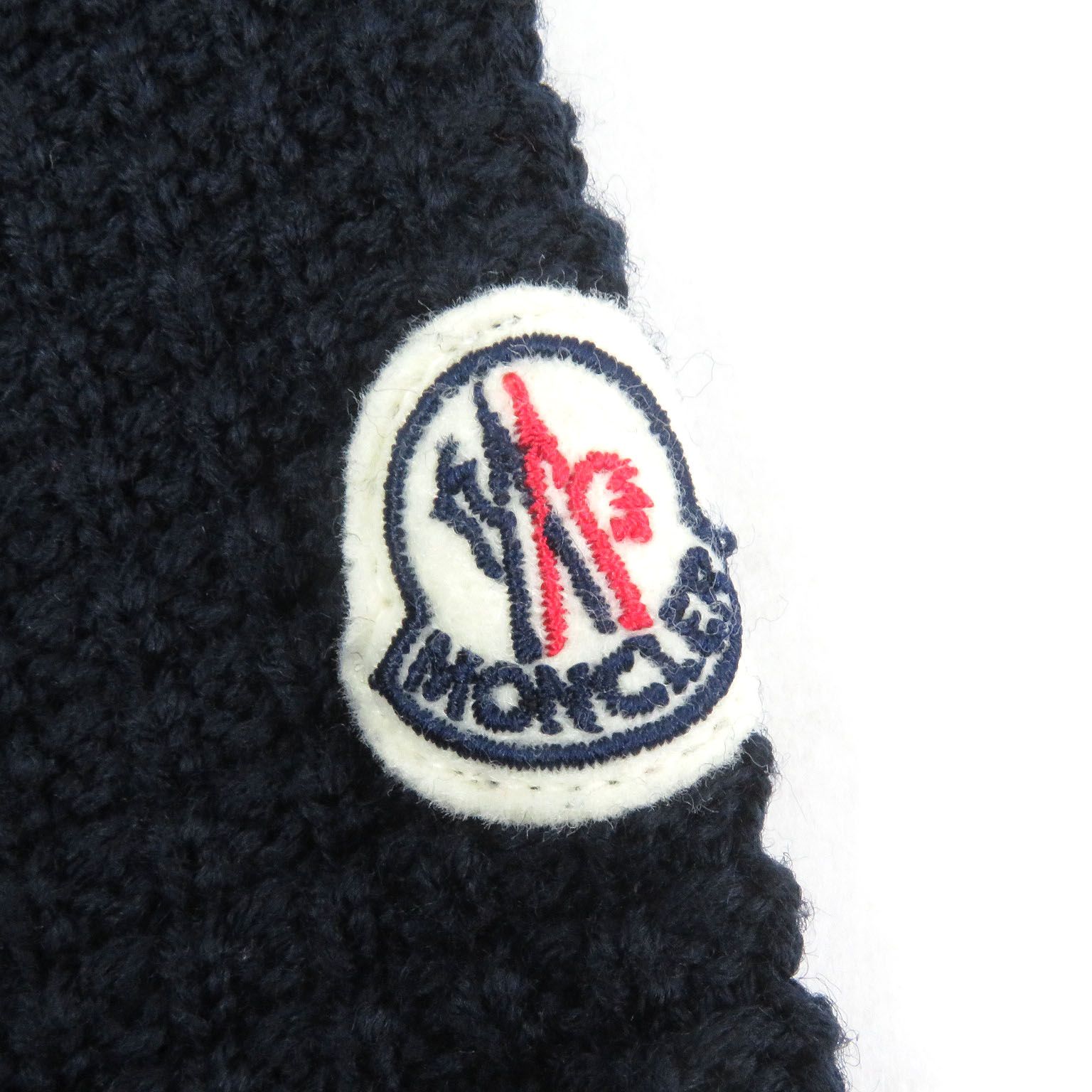 確実正規　美品　MONCLER モンクレールケーブル編みGLAYウールビーニー 確実正規 美品 MONCLER モンクレールケーブル編みGLAYウールビーニー