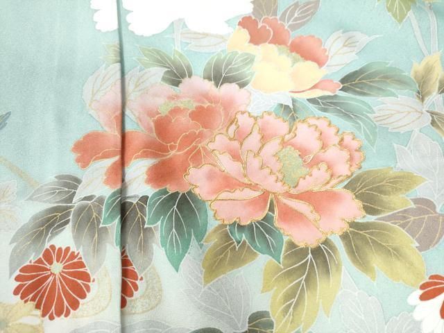 平和屋着物○訪問着 駒刺繍 雲重ね花籬文 暈し染め