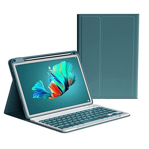 iPad9iPad8iPad7iPadPro10.5iPadAir3_深緑 iPad 第９世代 第８世代 第７世代 10.2インチ キーボードケース ペンシル収納 iPadAir3 iPadPro10.5 キーボード カバー マグネット 分離式 iPad 10