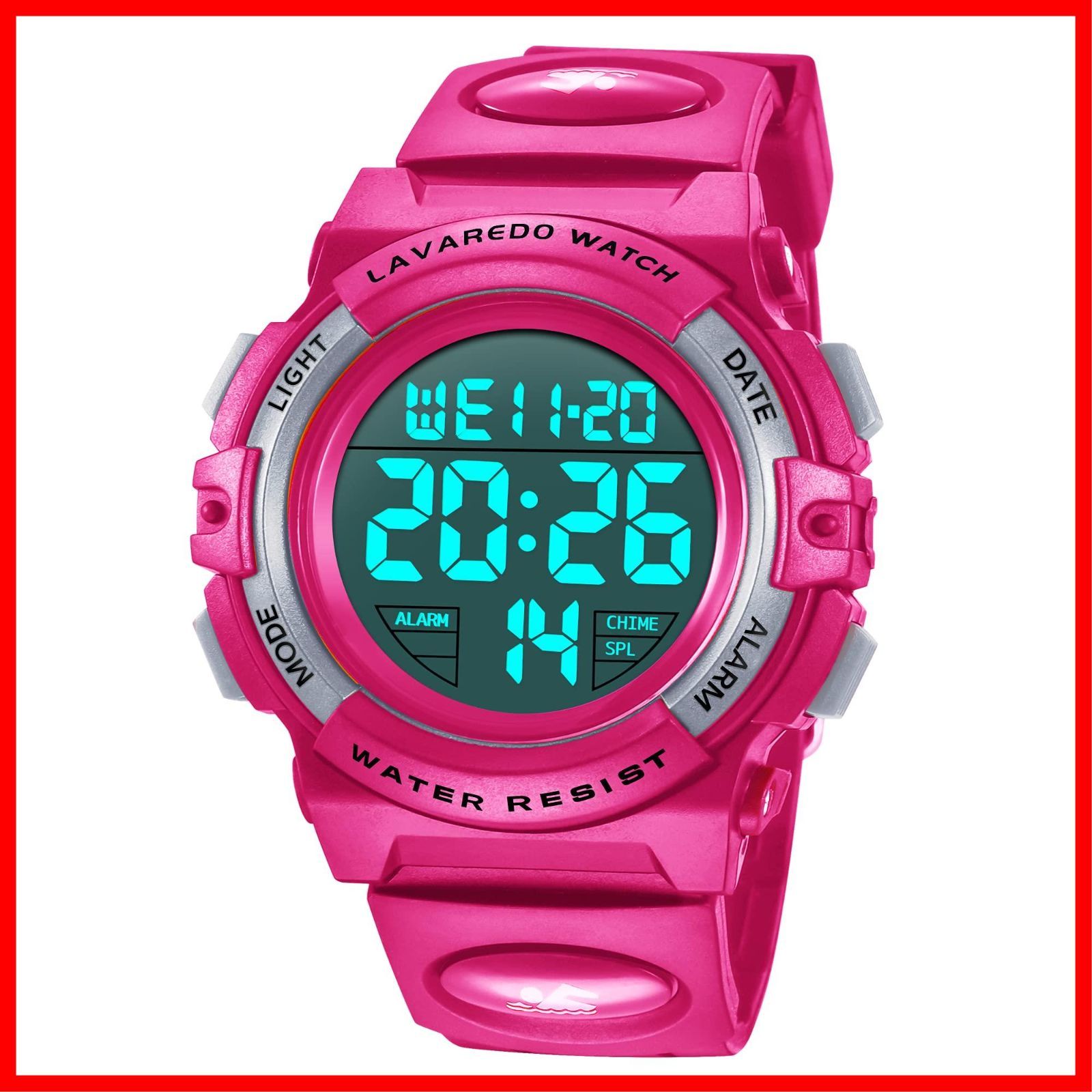 【特価商品】デジタル スポーツウォッチ 女の子 キッズ 防水腕時計 アウトドア多機能50m防水 アラート 日付曜日表示 LED 女の子 子供腕時計 男の子 入学祝い 誕生日 プレゼント クリスマス ギ