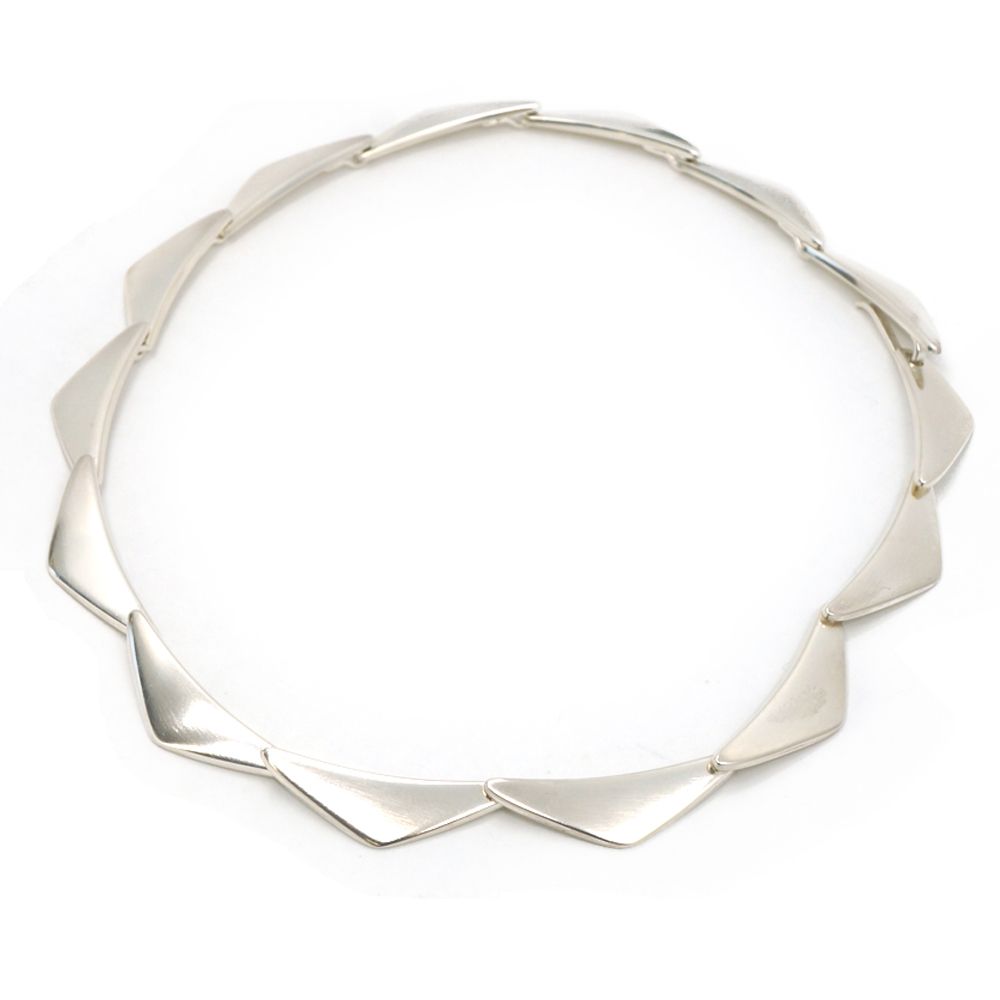 栄】ジョージジェンセン トライアングルネックレス SV925 シルバー 約