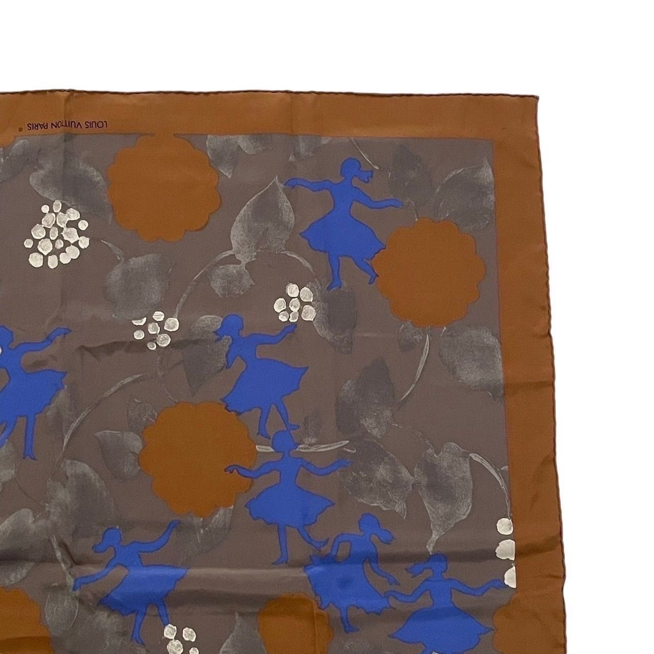 LOUIS VUITTON ルイヴィトン スカーフ 茶 小物 大判 ロゴ 総柄 LOUIS VUITTON ルイヴィトン スカーフ 茶 小物 大判 ロゴ 総柄