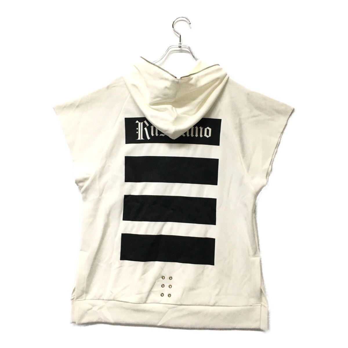 coco 中古 ラッセルノ RUSSELUNO メンズ カットソー 6(LL) 白×黒 半袖ハーフジッププルオーバー 中古 メンズ ラッセルノ RUSSELUNO カットソー 6(LL) 白×黒 半袖