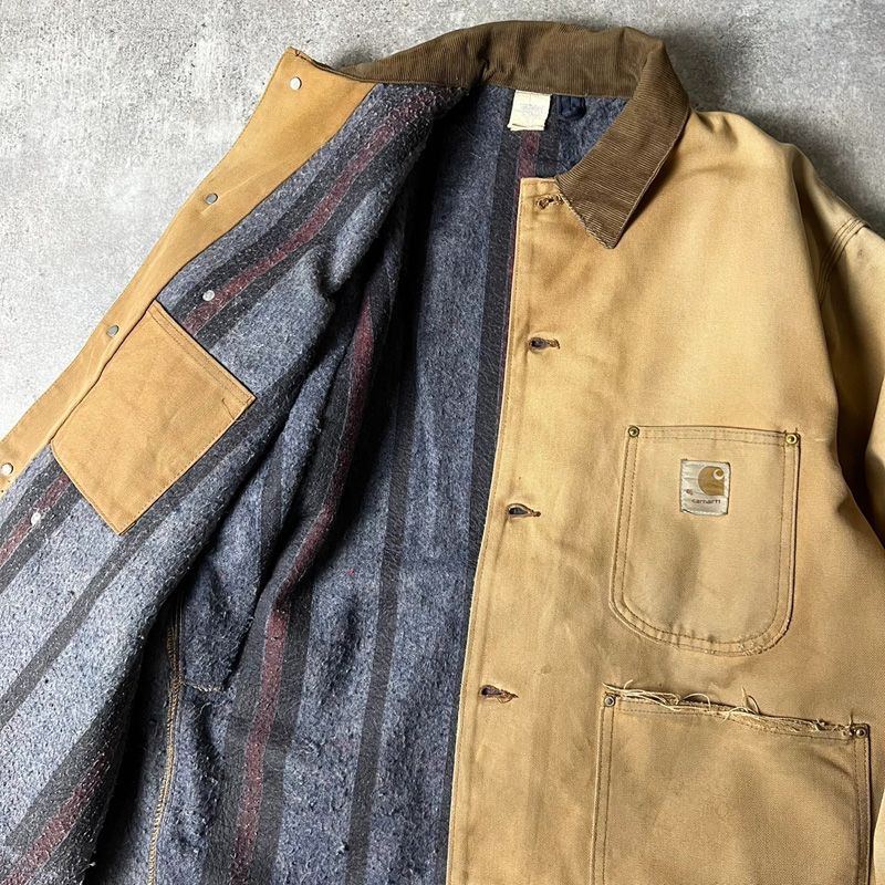 Carhartt ブラウン カバーオール　ヴィンテージ　USED 70's Carhartt BROWNDUCK BLANKET LINED COVERALL DEADSTOCK