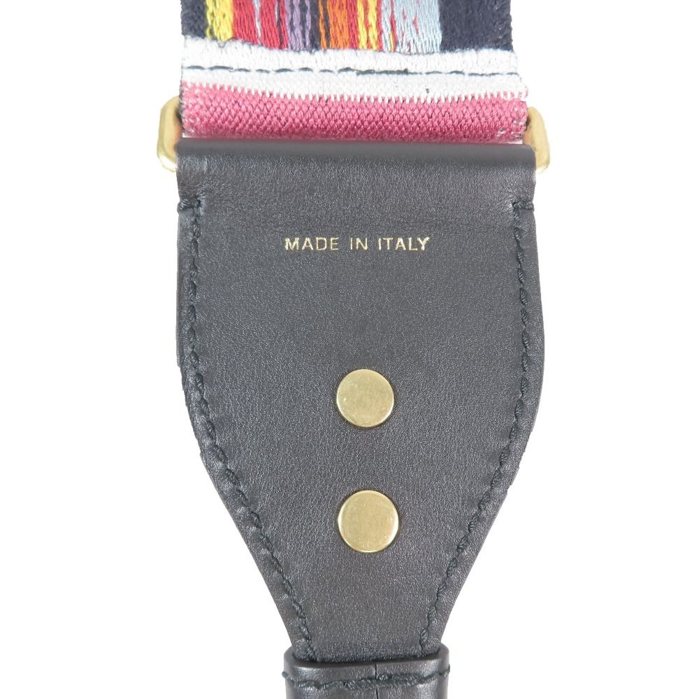 Christian Dior バッグストラップ Adjustable Shoulder Strap with Ring Blue Dior Oblique
