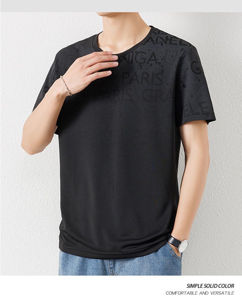 半袖 tシャツ グラデーション Tシャツ メンズ 接触冷感 ストレッチ 薄手 ティーシャツ 丸首Tシャツ カットソー 半袖Tシャツ 英字 涼しいTシャツ 清涼 トップス 夏 夏服 キレイめ 大きいサイズ zGZB129