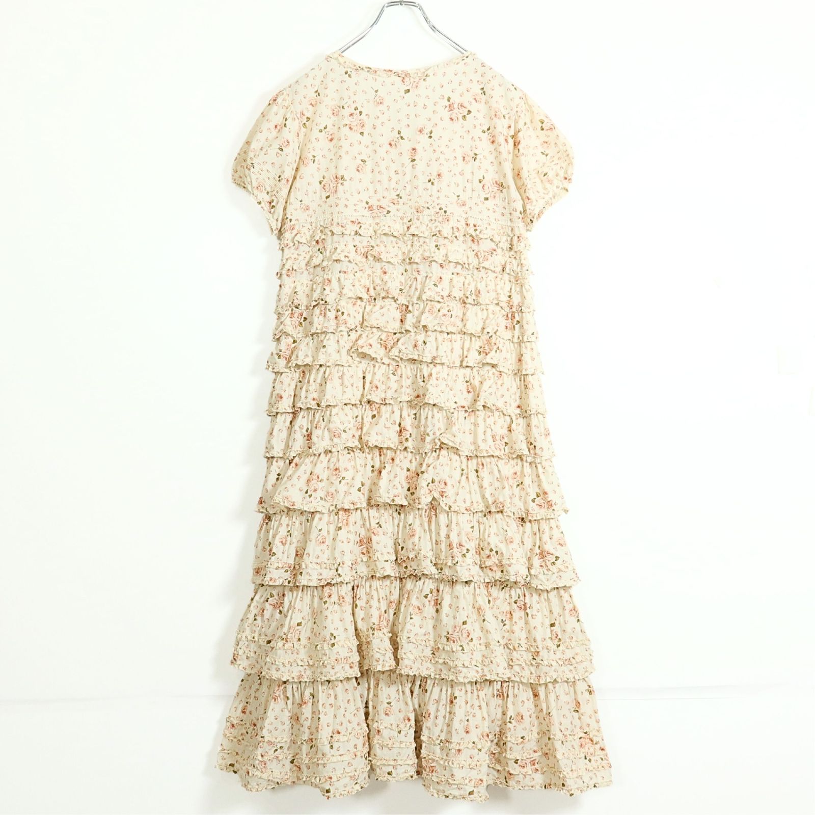 ピンクハウス ピンク ロングワンピース レース バラ ローズ リボン 花